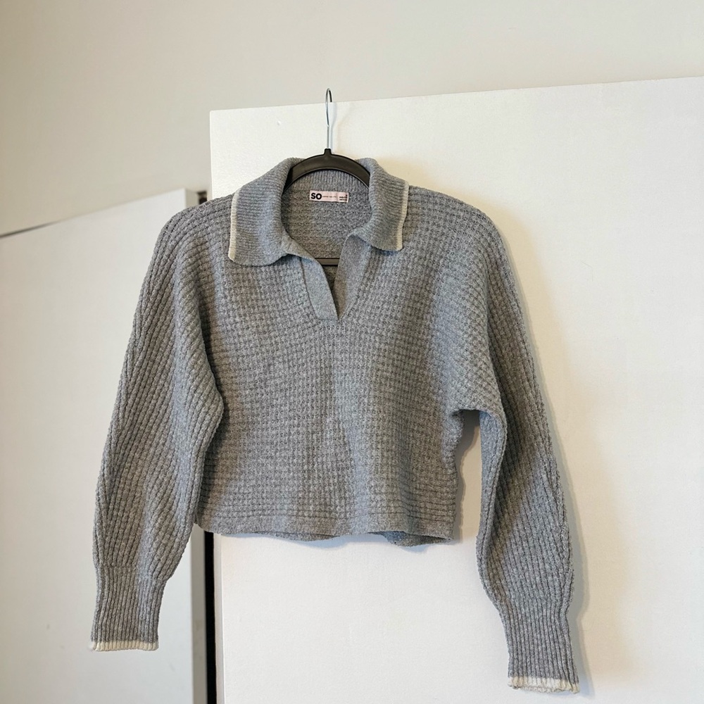 SO Light Gray Knit Sweater